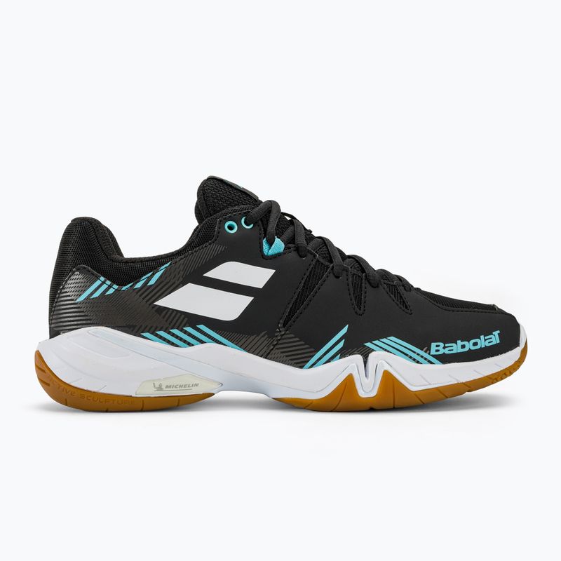 Babolat Shadow Spirit men's badminton shoes black/light blue 2