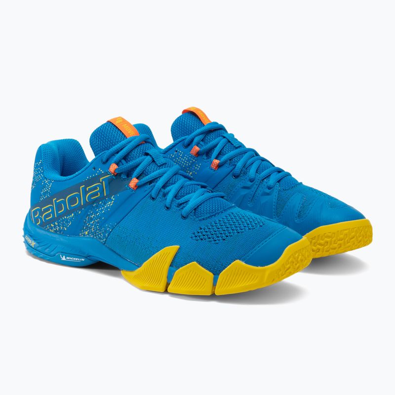 Babolat Movea men's paddle shoes french blue/vibrant yellow 4