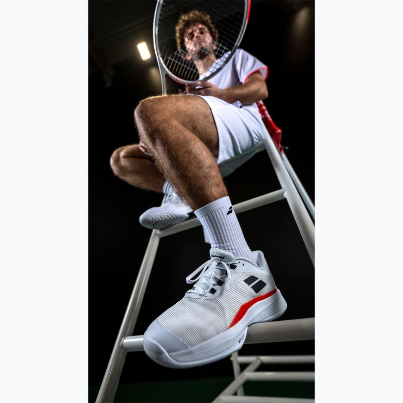 Babolat men's tennis shoes Jet Tere 2 All Court white/strike red 8