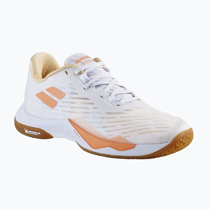 Women's badminton shoe Babolat Shadow Tour 5 W white/ yellow 8