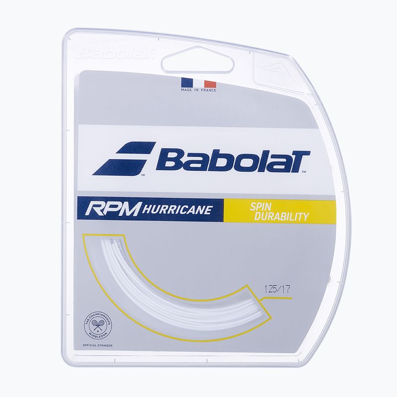 Tennis string Babolat 12 m RPM Hurricane white