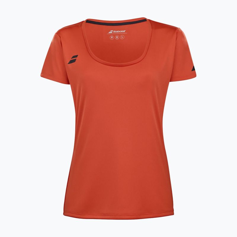 Women's t-shirt Babolat Play Cap Sleeve Top W fiesta red