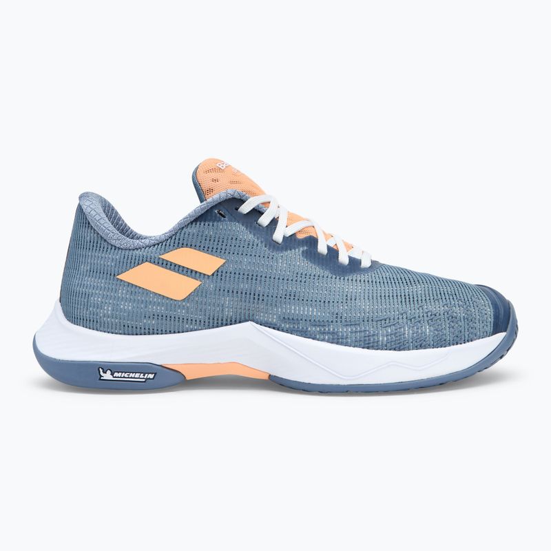 Women's badminton shoe Babolat Shadow Spirit 2 grey/ coral 2