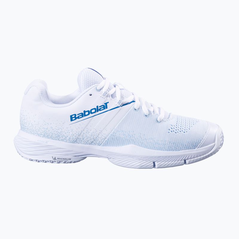 Women's paddle shoes Babolat Sensa W white/ cool blue 2