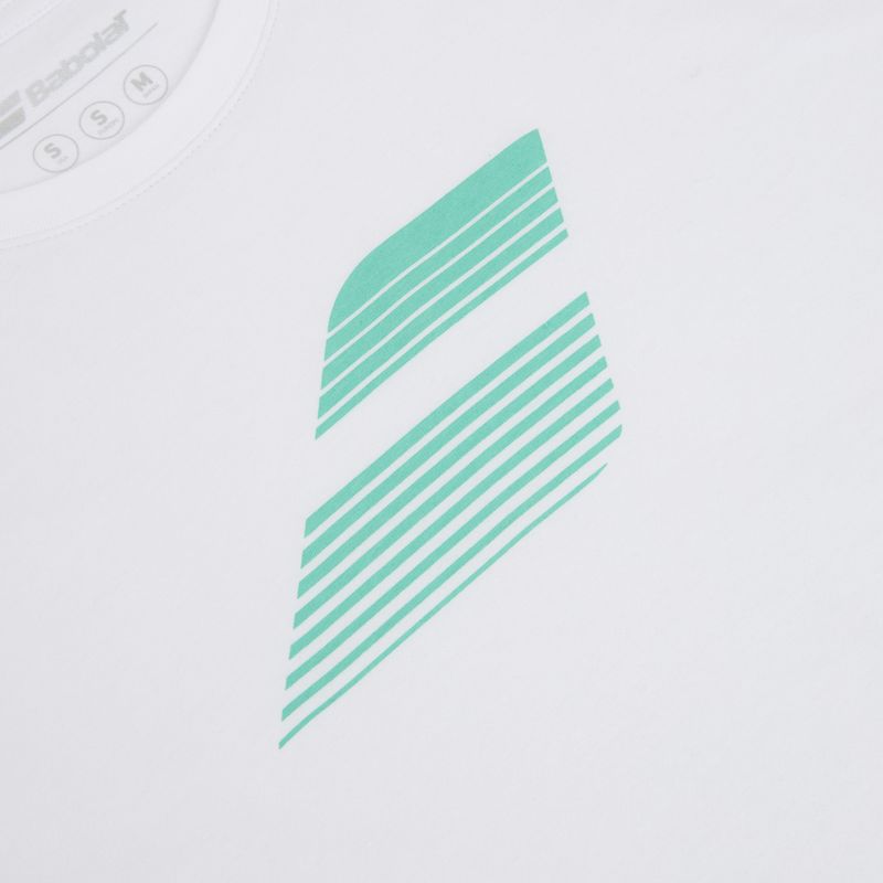 Babolat men's Exercise Big Flag t-shirt white/white 3