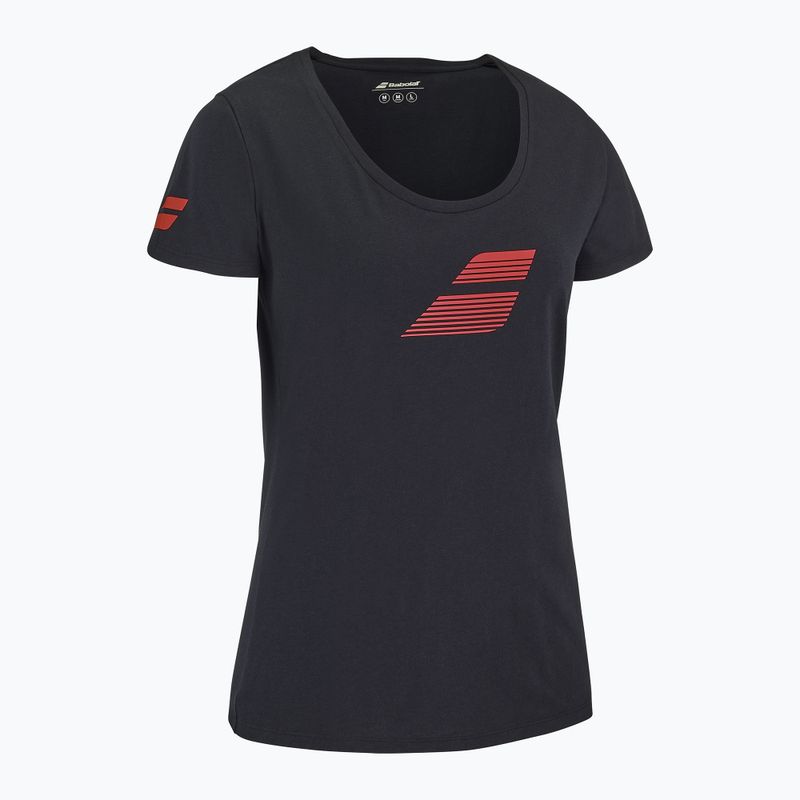 Women's Babolat Exercise Flag W black/black T-shirt 2