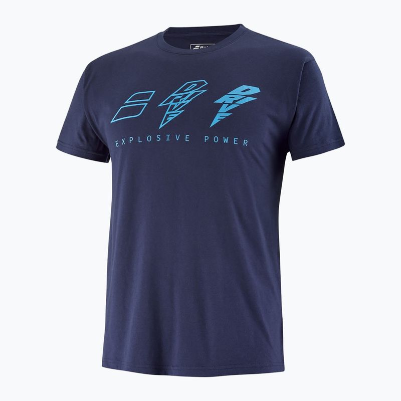 Men's Babolat Drive Cotton drive heritage blue T-shirt 3