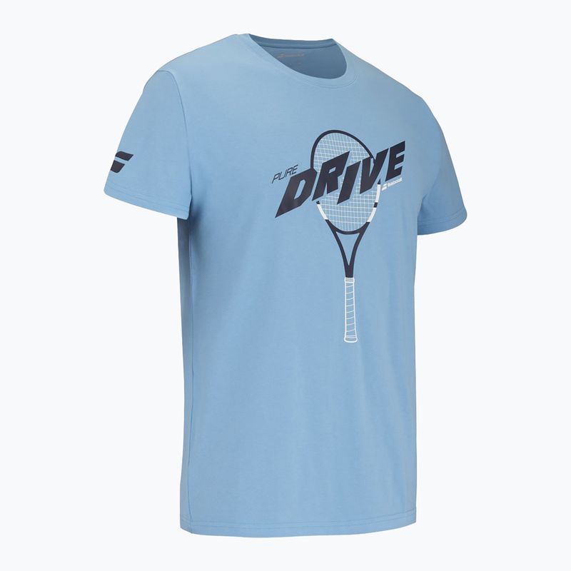 Men's Babolat Drive Cotton drive heritage blue T-shirt 3