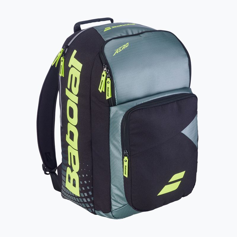 Tennis backpack Babolat Pure Aero 40 l metallic grey/black/fluo yellow