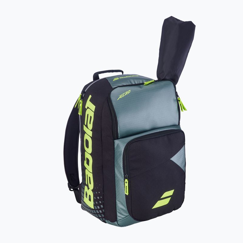 Tennis backpack Babolat Pure Aero 40 l metallic grey/black/fluo yellow 3
