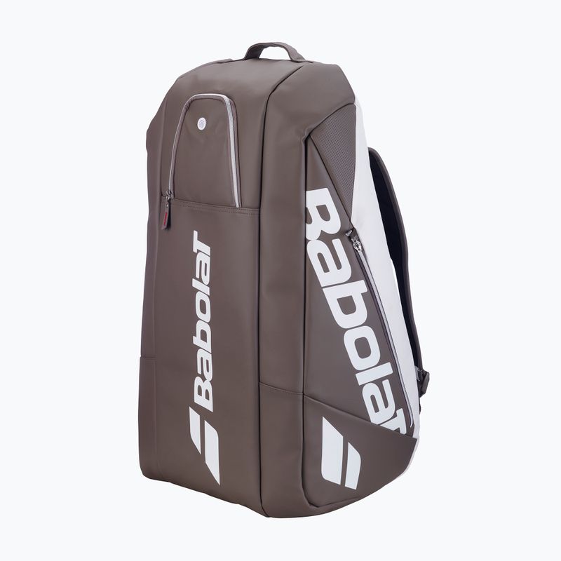 Tennis bag Babolat RH9 Pure Wimbledon 80 l white/dark beige