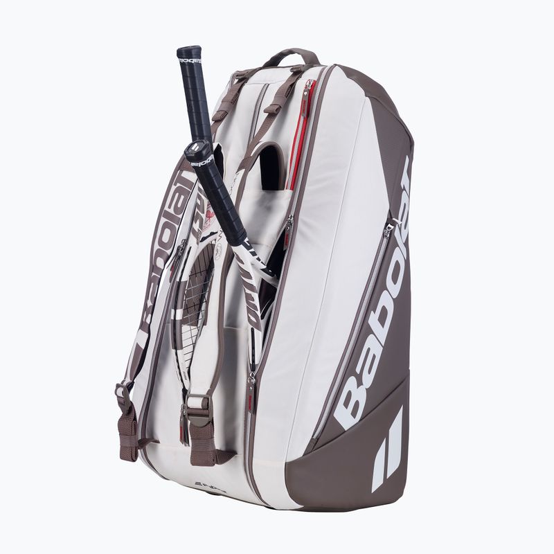 Tennis bag Babolat RH9 Pure Wimbledon 80 l white/dark beige 3