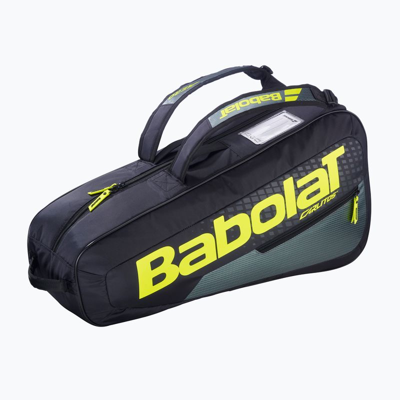 Tennis bag Babolat RH Carlitos Junior 35 l black/fluorescent yellow