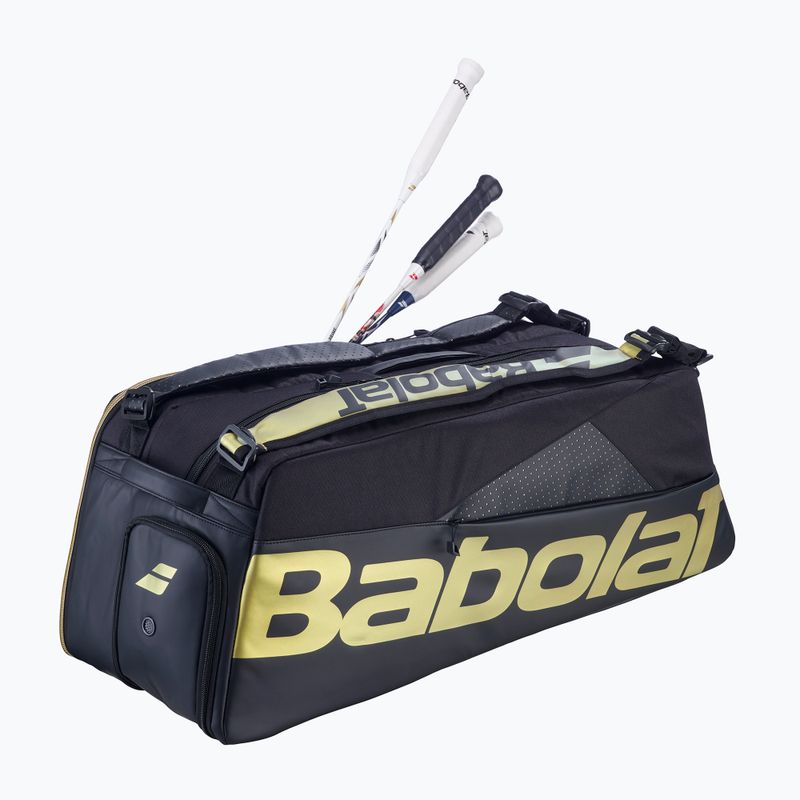Badminton bag Babolat Cross Pro Bad 60 l black/gold 3