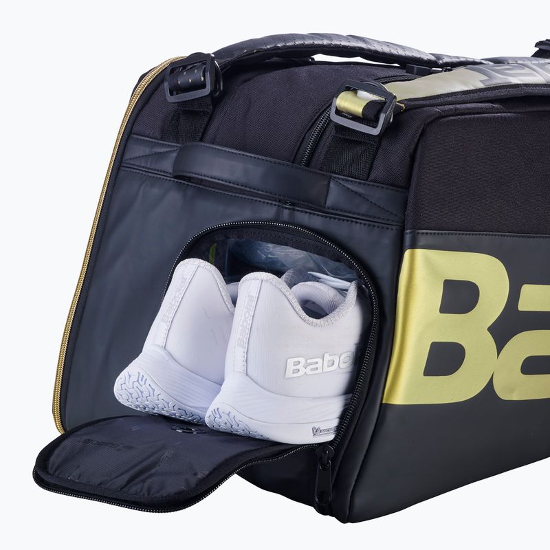 Badminton bag Babolat Cross Pro Bad 60 l black/gold 5