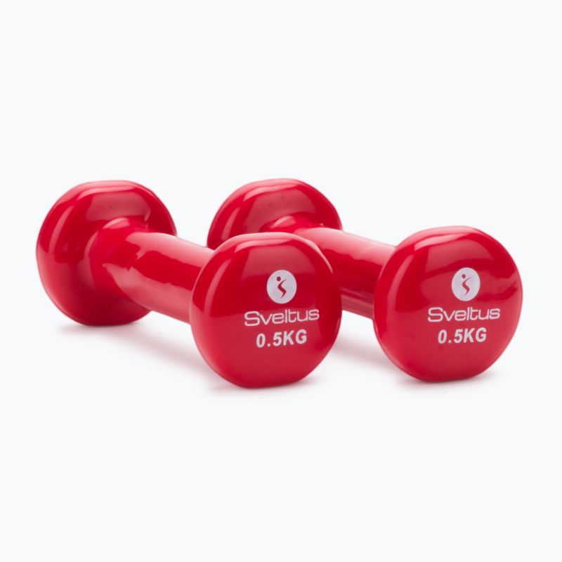 Set of dumbbells 0.5 kg 2 pcs. Sveltus Epoxy red 1180