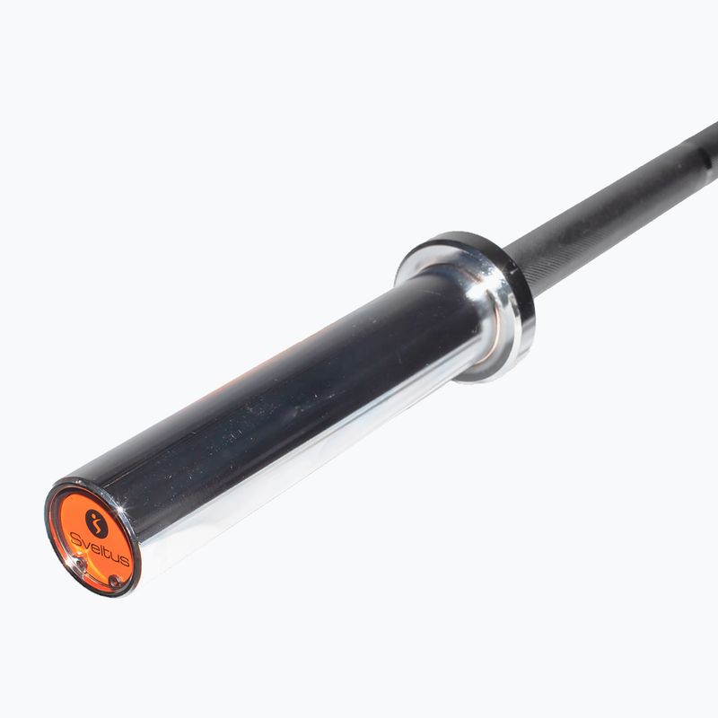 Straight bar Sveltus Training Bar + 2 Spring Collars 175 cm chrome 4