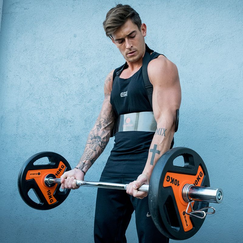 Straight bar Sveltus Training Bar + 2 Spring Collars 175 cm chrome 7