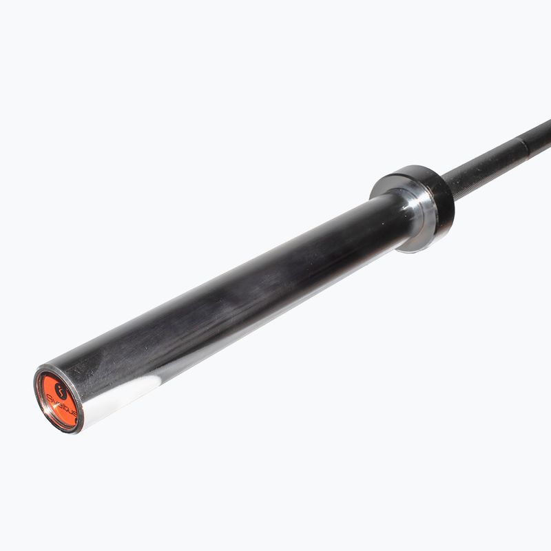 Straight bar Sveltus Training Bar + 2 Spring Collars 220 cm chrome 4