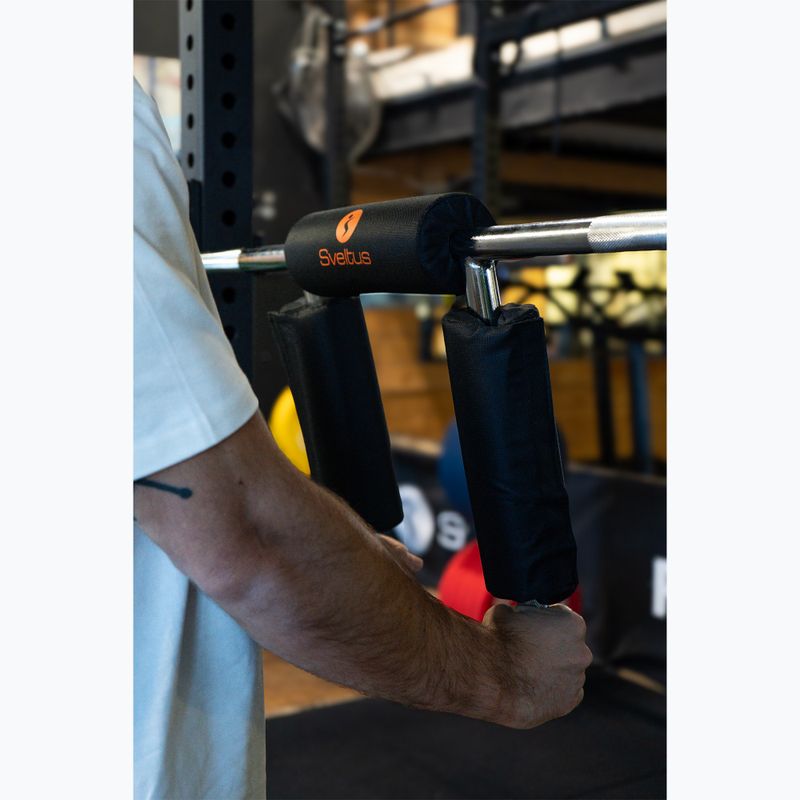 Olympic squat barbell + 2 clamps Sveltus Safety Squat Bar chrome/black 5