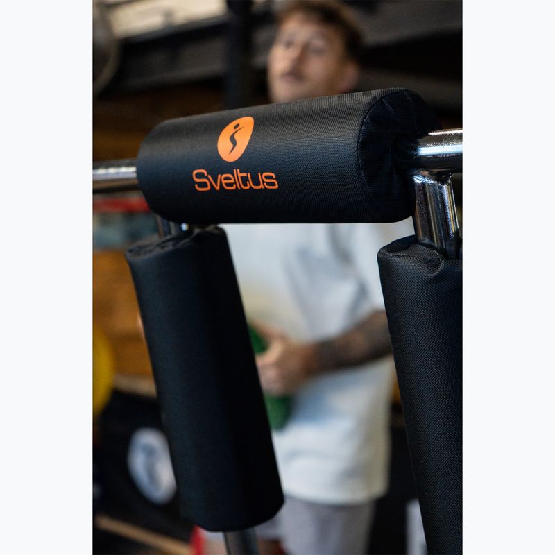 Olympic squat barbell + 2 clamps Sveltus Safety Squat Bar chrome/black 6