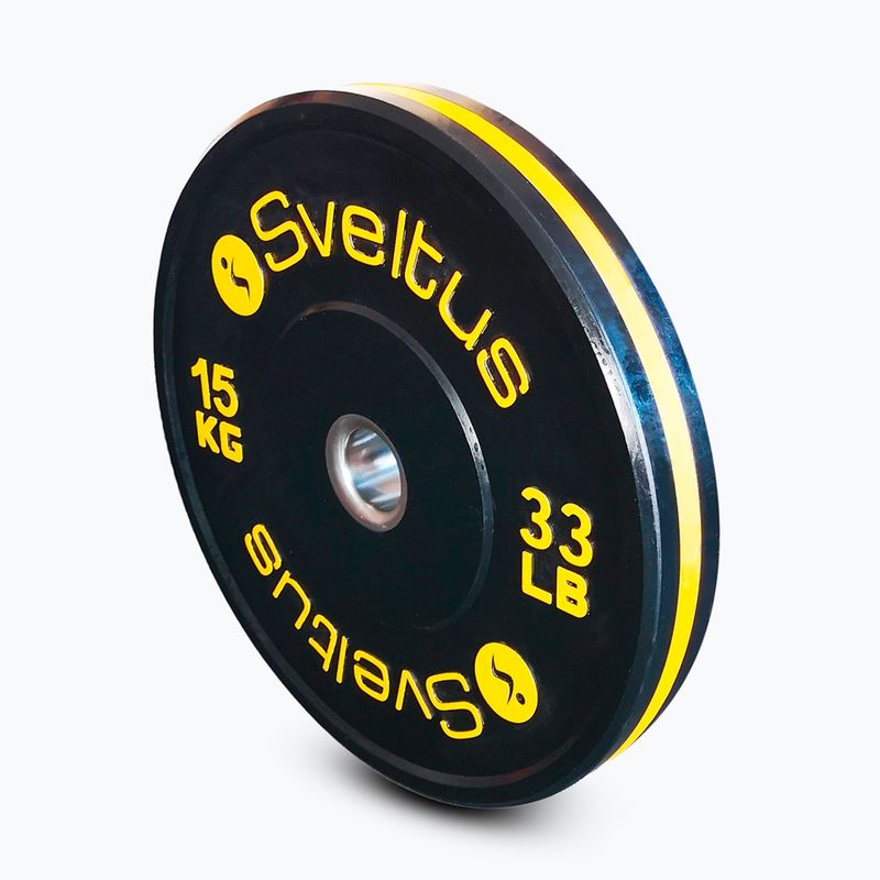 Olympic bumper weight Sveltus Training Olympic Disc 15 kg black 2