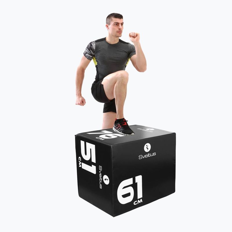 Sveltus Soft Plyobox 3in1 foam plyometric box black 4600 3