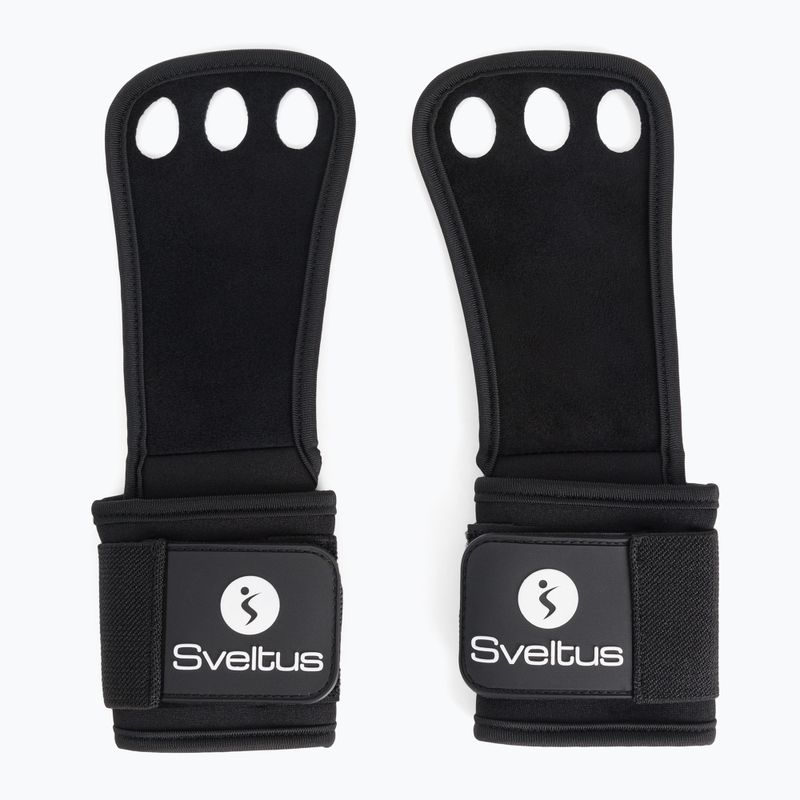 Sveltus Premium Hole Hand Grip gymnastics skins for strength and crossfit training black 5656 3