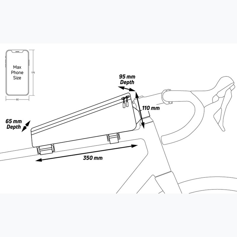 Zefal Console Pack T3 frame bike bag black ZF-7012 2