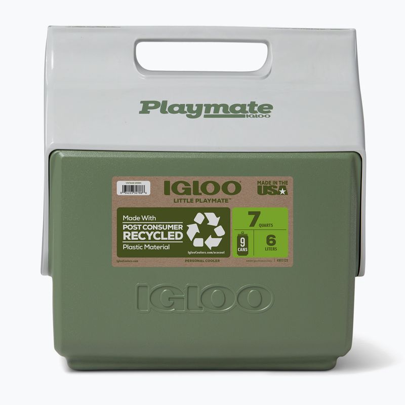 Igloo Ecocool Little Playmate Elite 6 l vintage green/eco gray travel fridge 2