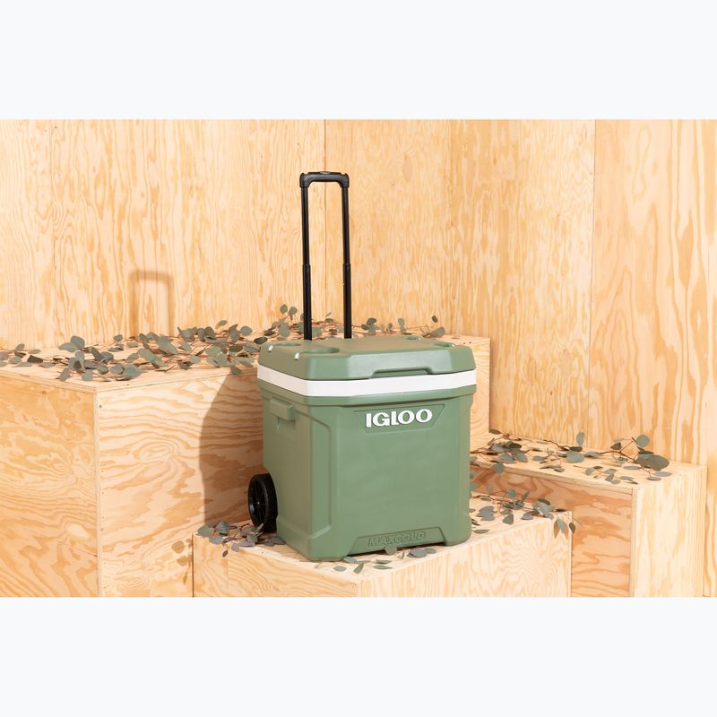 Igloo Ecocool Latitude 60 Qt Roller 56 l vintage green camping fridge 10