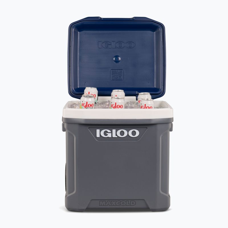 Igloo Maxcold Latitude 62 Qt Roller 59 l carbonite/ aegean sea camping fridge 15