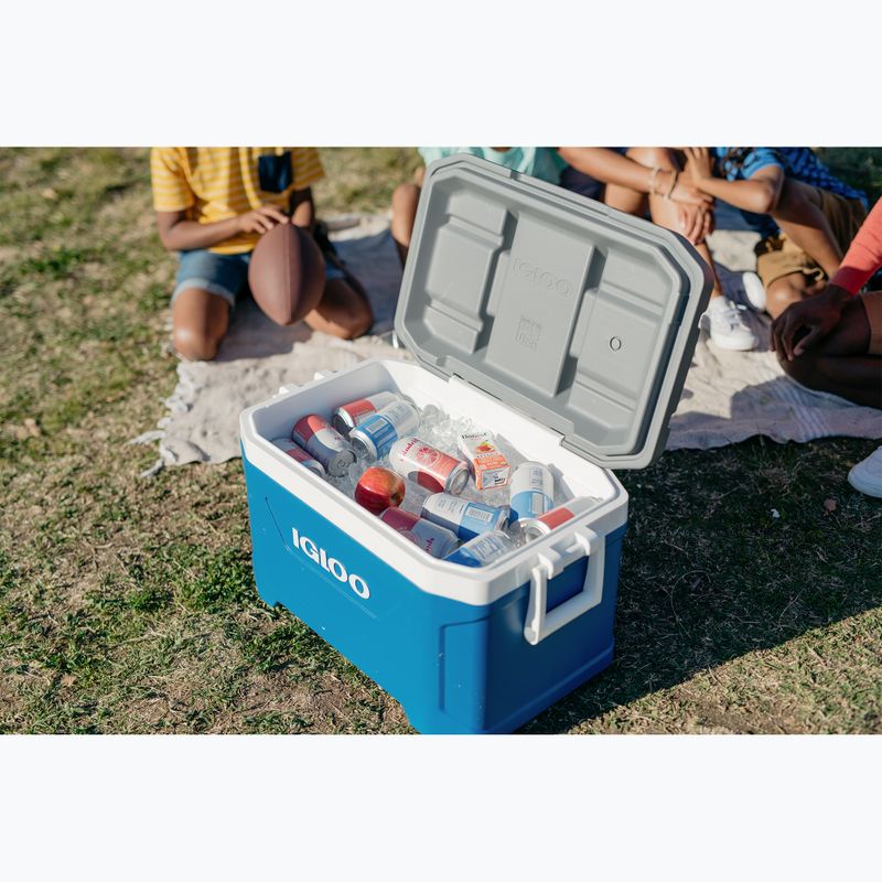 Igloo Latitude 52 indigo blu/white/meteorite travel fridge 13