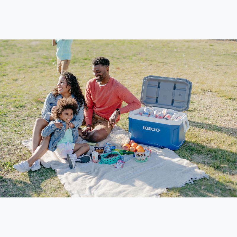 Igloo Latitude 52 indigo blu/white/meteorite travel fridge 14