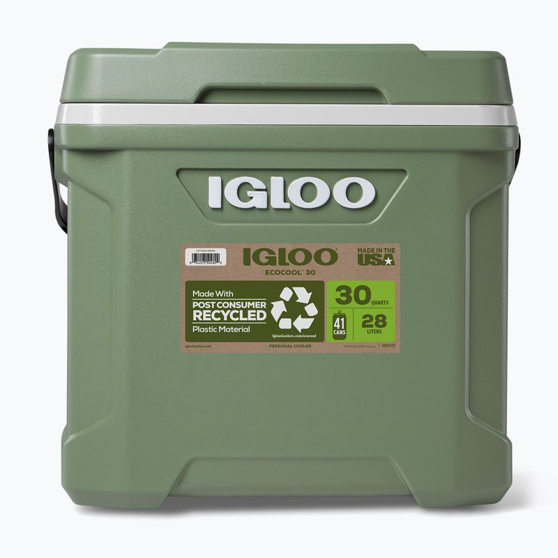 Igloo Ecocool Latitude 30 eco gray/vintage green/black travel fridge 5