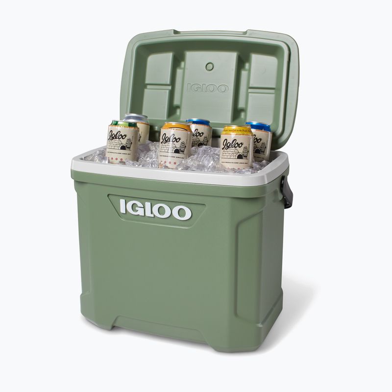 Igloo Ecocool Latitude 30 eco gray/vintage green/black travel fridge 6