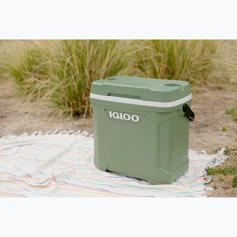 Igloo Ecocool Latitude 30 eco gray/vintage green/black travel fridge 7