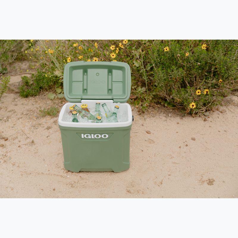 Igloo Ecocool Latitude 30 eco gray/vintage green/black travel fridge 8