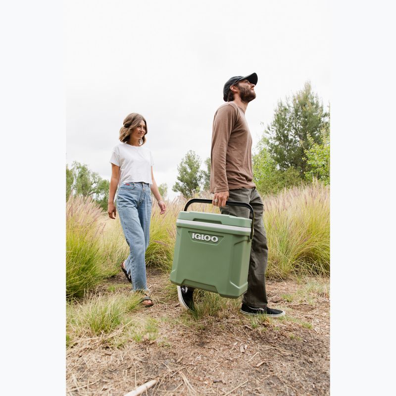 Igloo Ecocool Latitude 30 eco gray/vintage green/black travel fridge 9