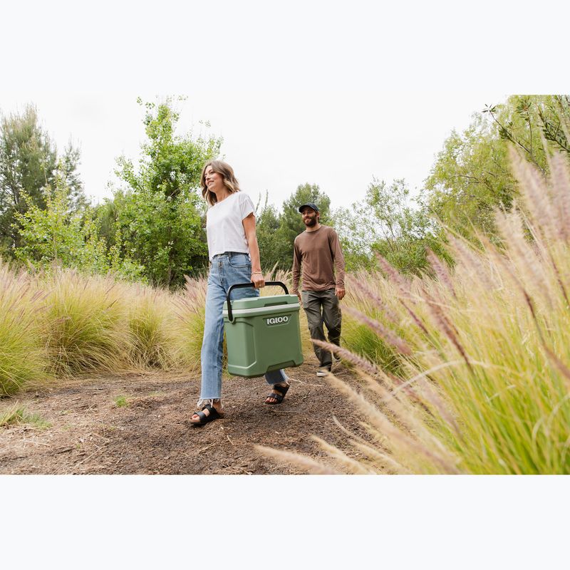 Igloo Ecocool Latitude 30 eco gray/vintage green/black travel fridge 10