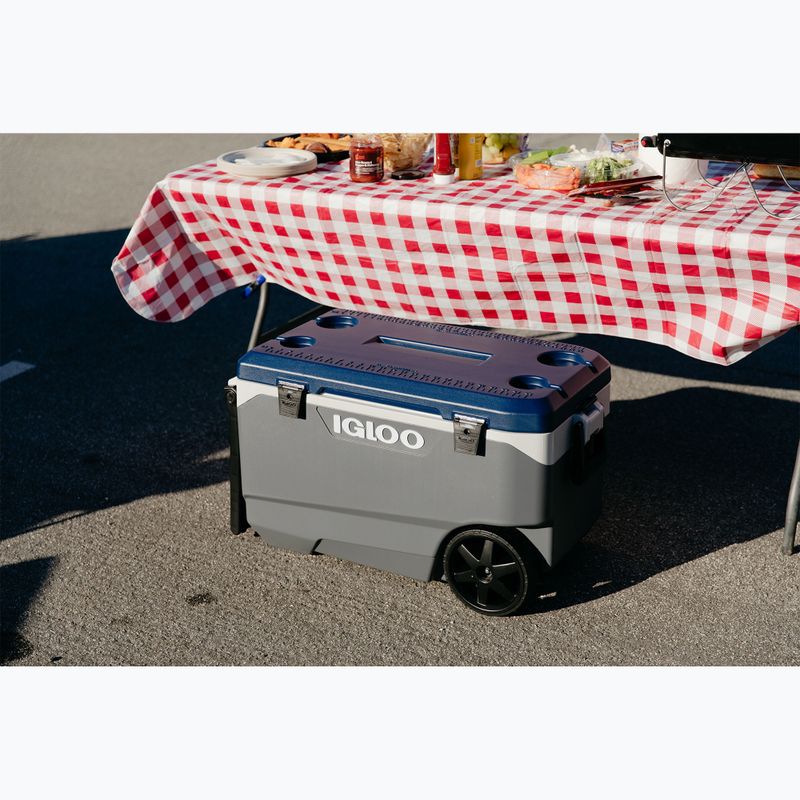 Igloo Maxcold Latitude 90 Qt Roller 85 l carbonite/aegean sea camping fridge 10