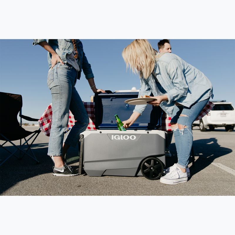 Igloo Maxcold Latitude 90 Qt Roller 85 l carbonite/aegean sea camping fridge 12
