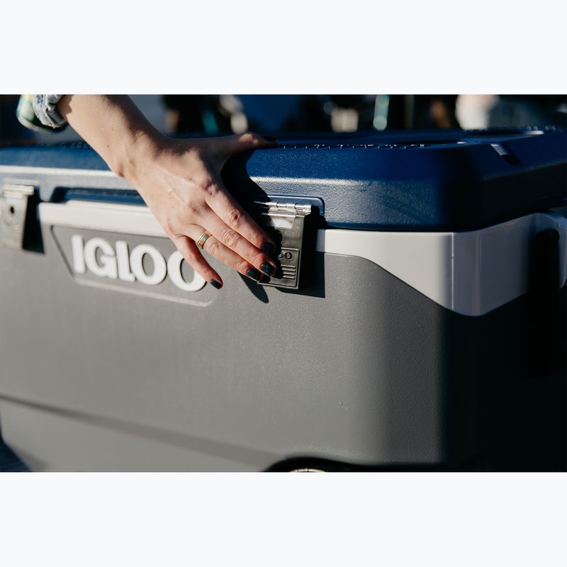 Igloo Maxcold Latitude 90 Qt Roller 85 l carbonite/aegean sea camping fridge 14
