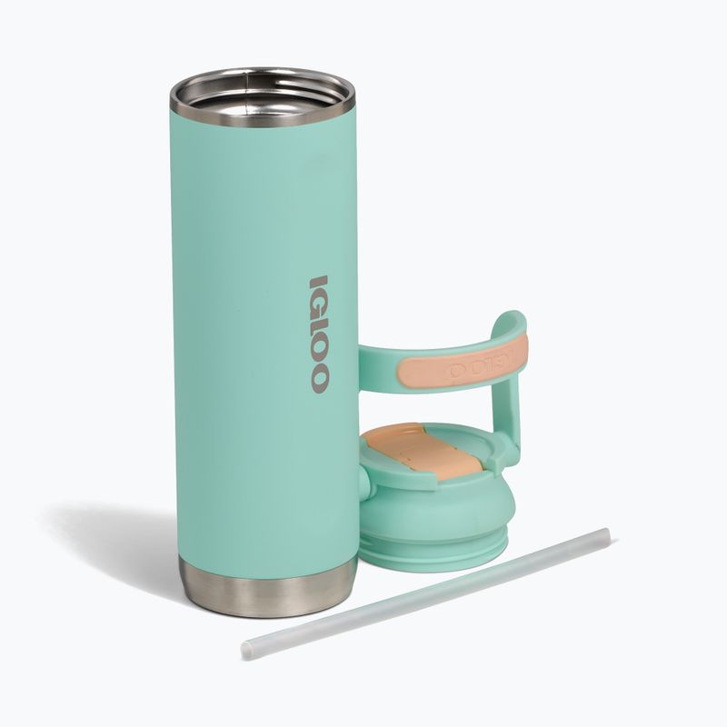 Igloo Tumbler Flip 'n' Sip 600ml seafoam thermal mug 2