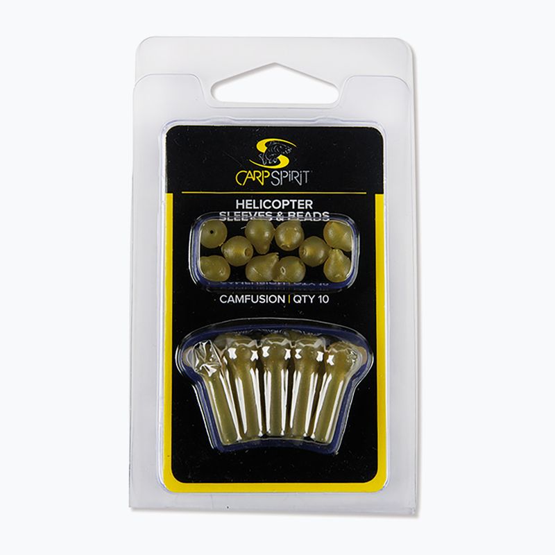 Carp Spirit Helicoptor Sleeves & Beads Camo Green ACS010232