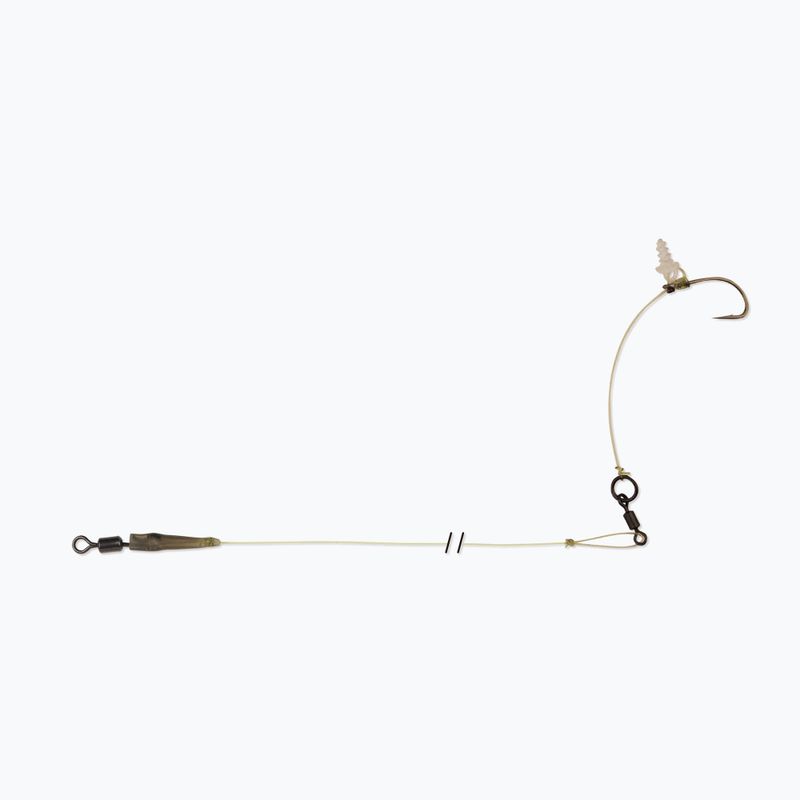 Carp Spirit Hinged Stiff Rig Barbed carp leader green ACS340038