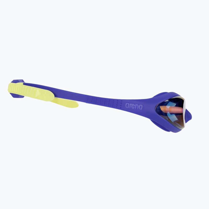 Children's swimming goggles arena Spider JR Mirror blue/blue/yellow 3