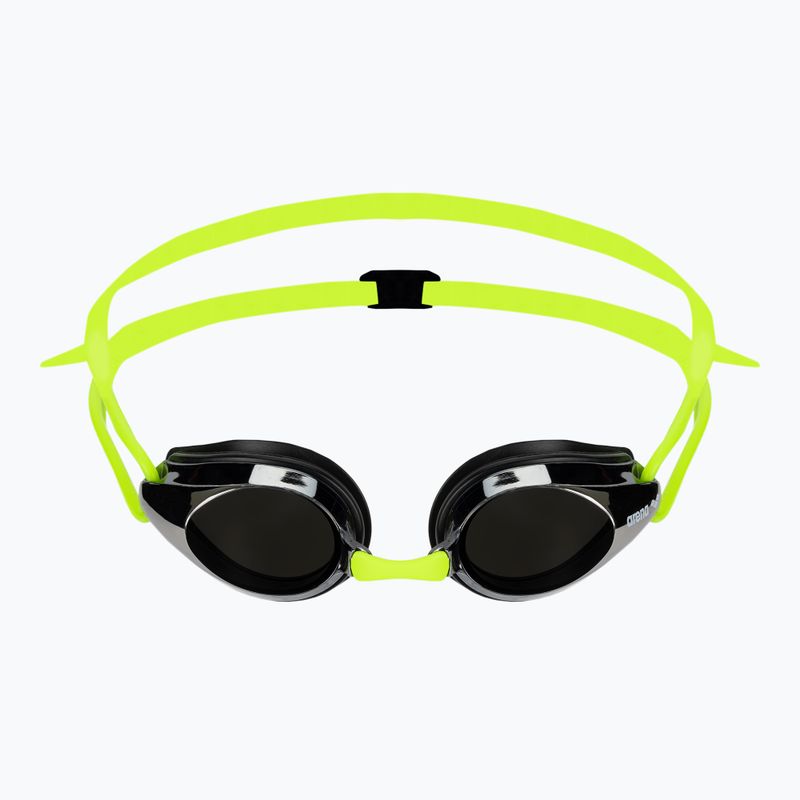 Children's swimming goggles arena Tracks JR Mirror silver/black/fluoyellow 2