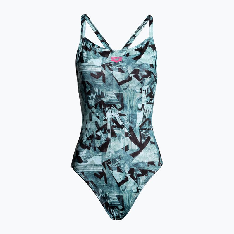 Women's one-piece swimsuit arena Glitch One Piece blue 000441/509