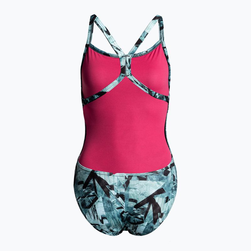Women's one-piece swimsuit arena Glitch One Piece blue 000441/509 2
